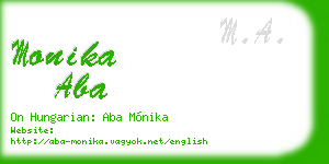 monika aba business card
