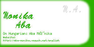 monika aba business card